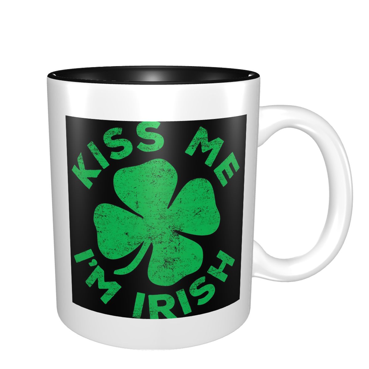 Coffee Tea You And Me - Caneca Engraçada 'Beija-me, Sou Irlandês' em
