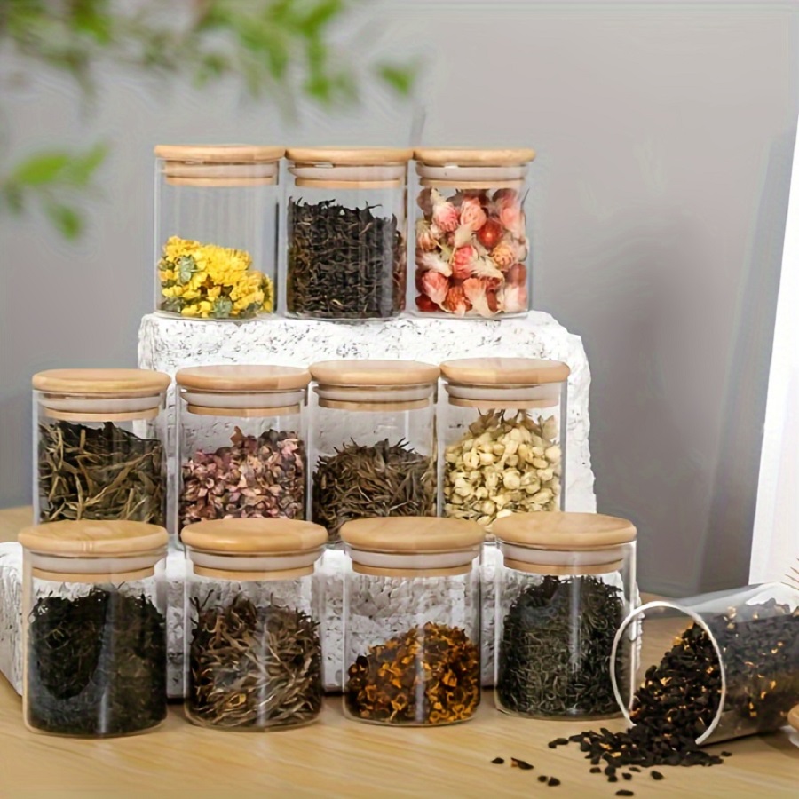 Coffee Tea Jar Set - Frasco De Armazenamento De Vidro Hermético