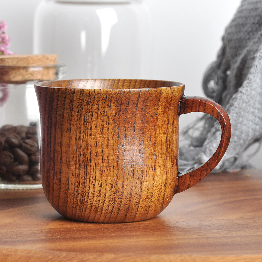 Morning Tea Coffee - Caneca de Café de Madeira Artesanal,