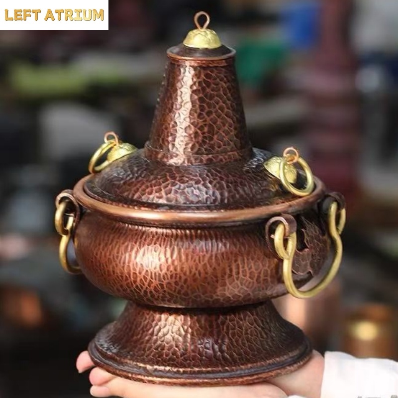 Coffee Tea And Bean Leaf - Vaso Artesanal Multifuncional de Cobre Puro