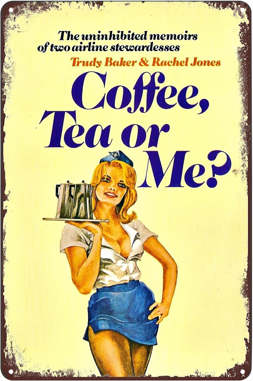 Coffee Tea You And Me - Placa de Metal Decorativa com Temas