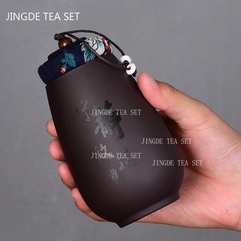 Coffee Tea Jar Set - Areia roxa chinesa pequeno chá jar