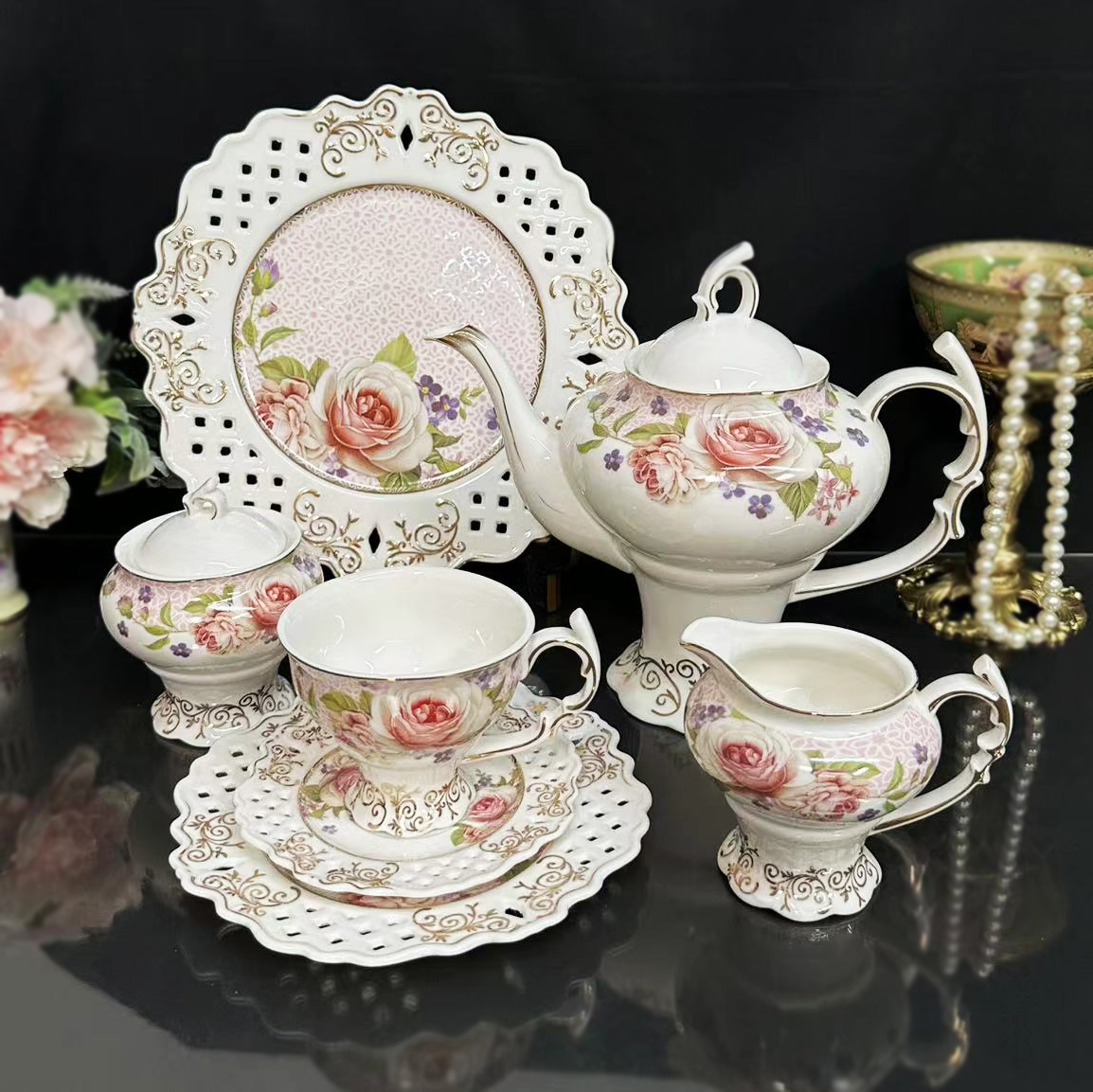 Conjunto de chá e café da tard - Coffee Tea Jar Set avaliação e preço