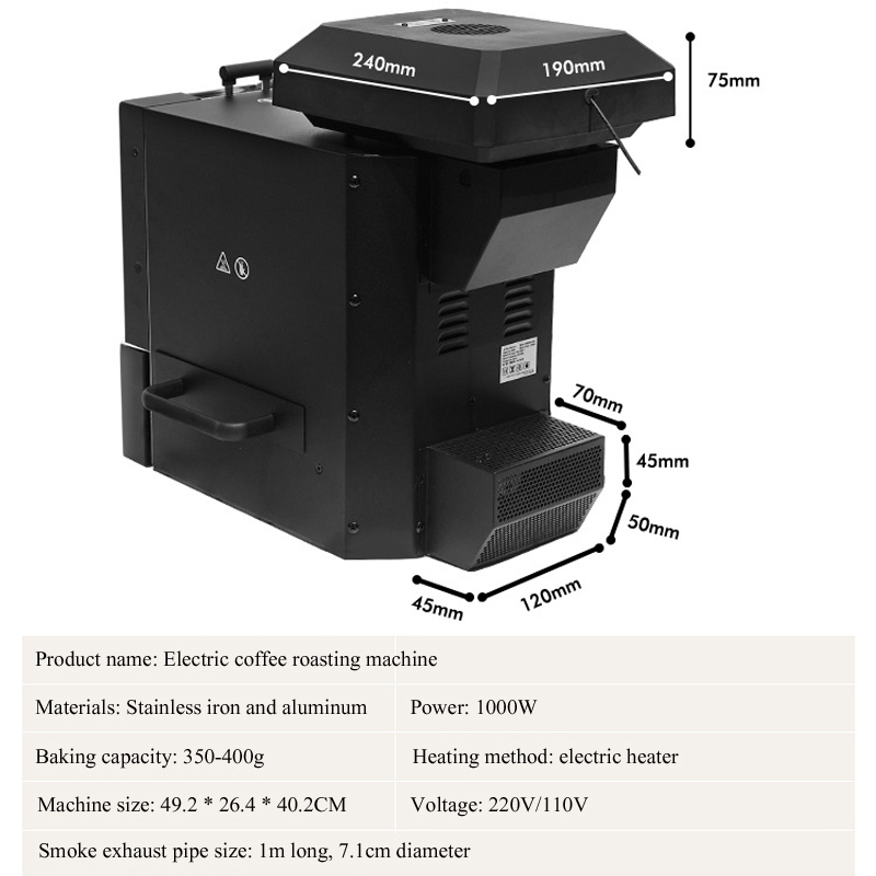Máquina elétrica para torrar g - Coffee Bean & Tea Menu avaliação e preço
