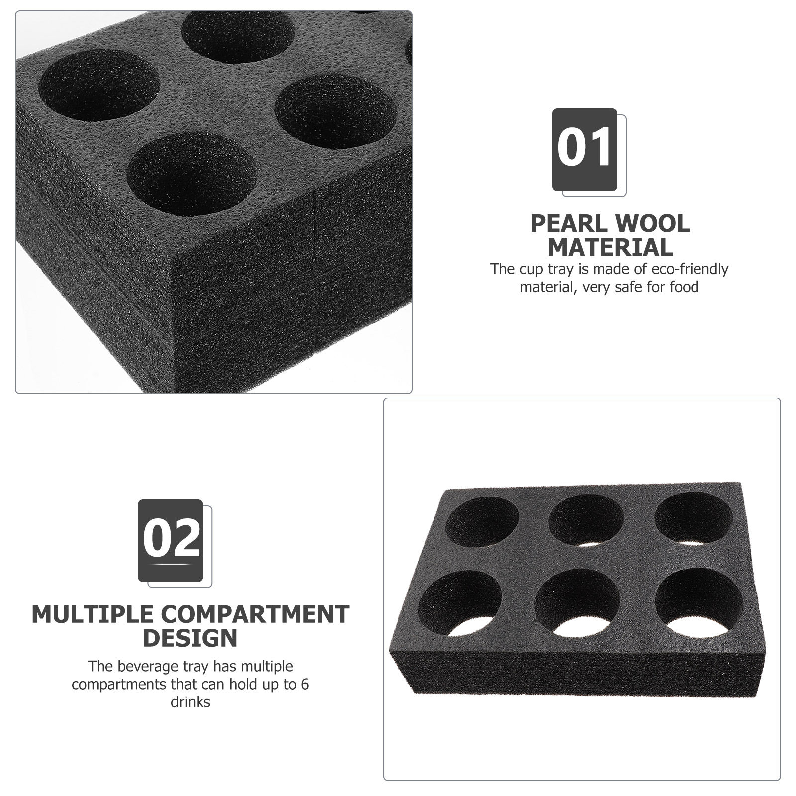 2 Peças Bandeja Porta-Copos Ec - Coffee Tea Cup avaliação e preço