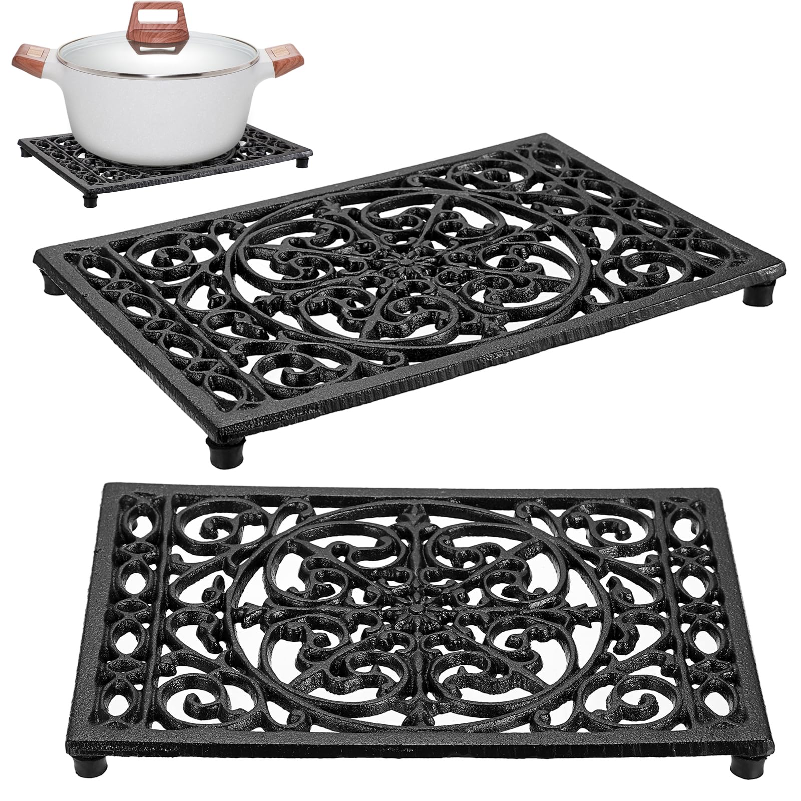 Trivet retangular de ferro fun - Cast Iron Teapot avaliação e preço