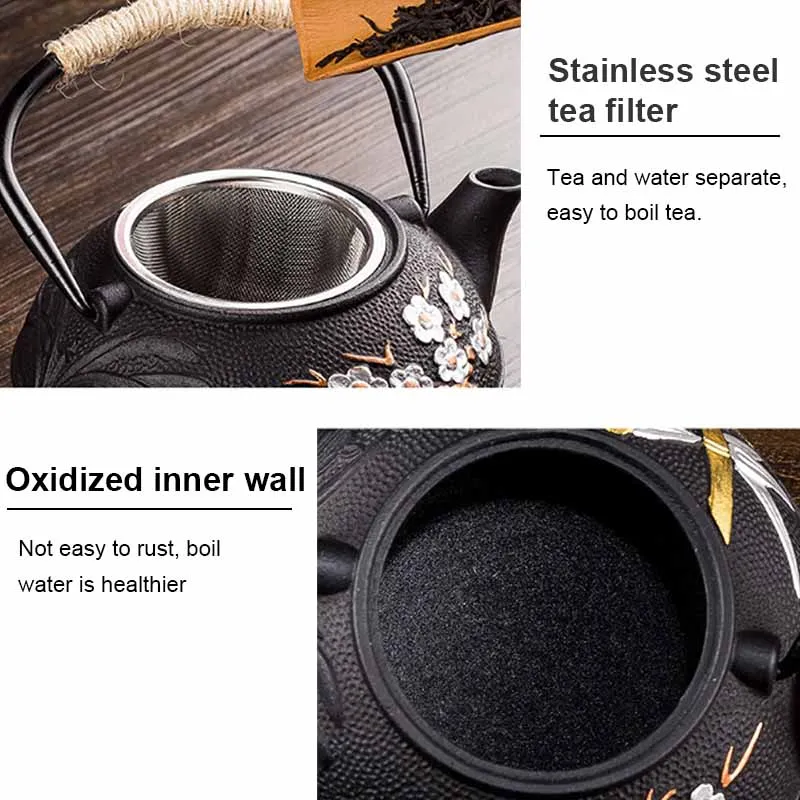 Garrafa de água de ferro fundi - Cast Iron Teapot avaliação e preço