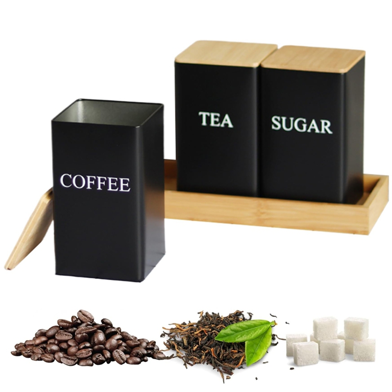 Conjunto de 3 Peças: Potes de  - Coffee Tea Jar Set avaliação e preço