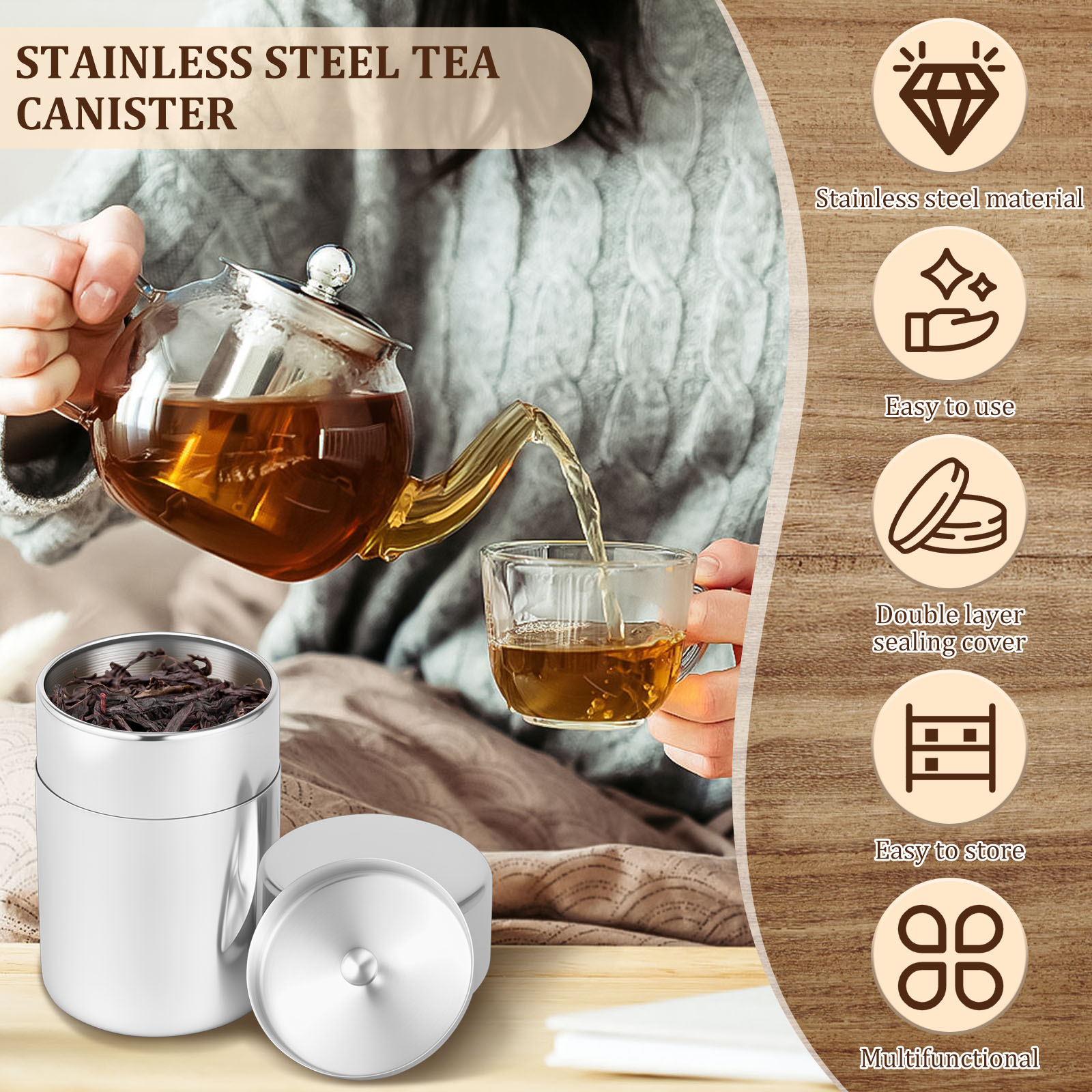 Latas de folhas de chá de aço  - Coffee Tea And Bean Leaf avaliação e preço