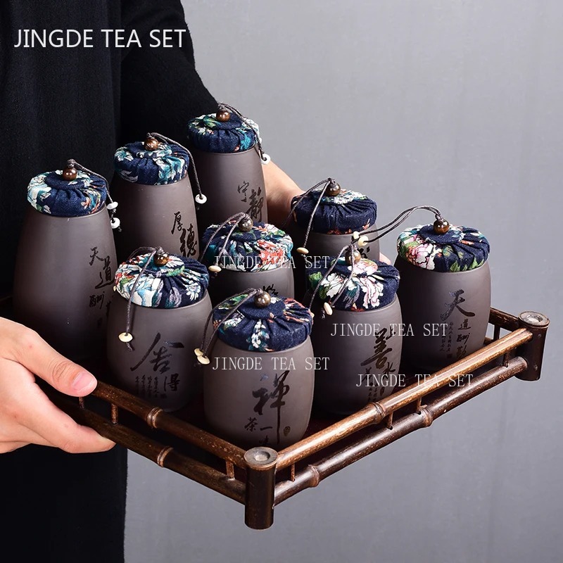 Areia roxa chinesa pequeno chá - Coffee Tea Jar Set avaliação e preço