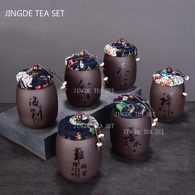 Areia roxa chinesa pequeno chá - Coffee Tea Jar Set avaliação e preço