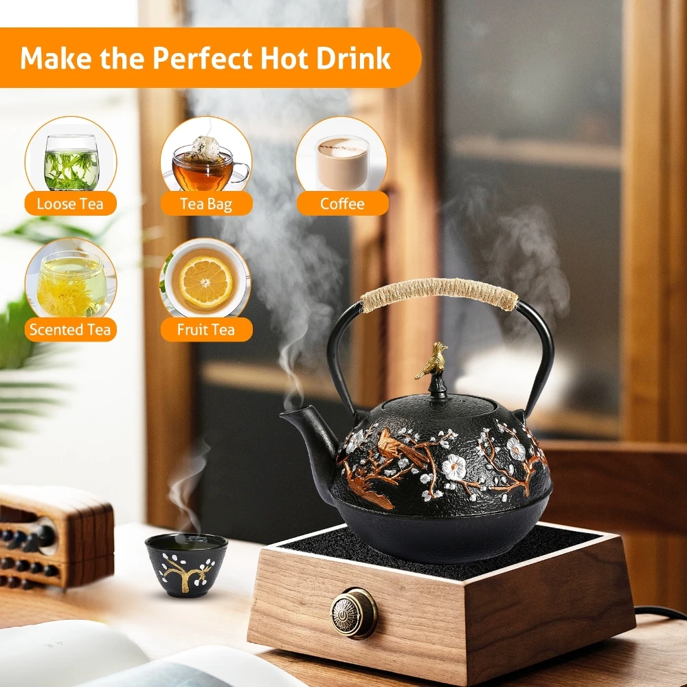 Conjunto de bule de ferro fund - Cast Iron Teapot avaliação e preço