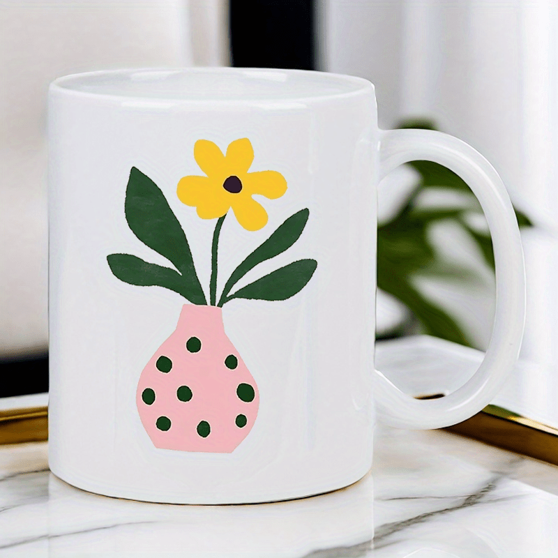 Caneca de cerâmica com vaso ro - Morning Tea Coffee avaliação e preço