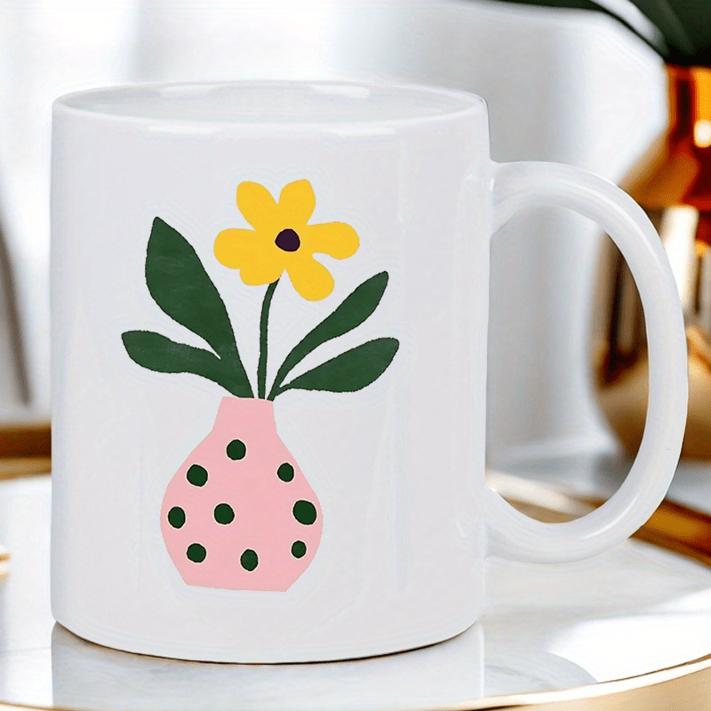 Caneca de cerâmica com vaso ro - Morning Tea Coffee avaliação e preço